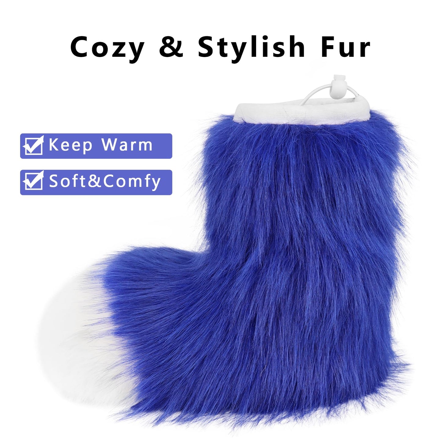 HAOAN Furry Animal Paw Slippers Fuzzy Boots Cat Fox Wolf Bear Claw Shoes Halloween Cosplay Costume Accessories