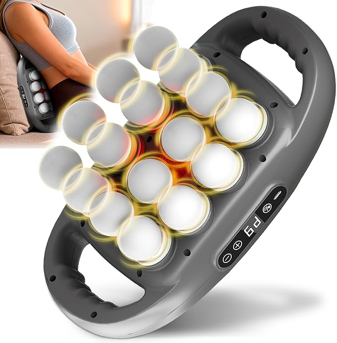 Binxalin 16 Head Massage Gun Deep Tissue, Percussion Massager for Muscle Relief, 9 Speeds & 9 Intensities Muscle Massage G...