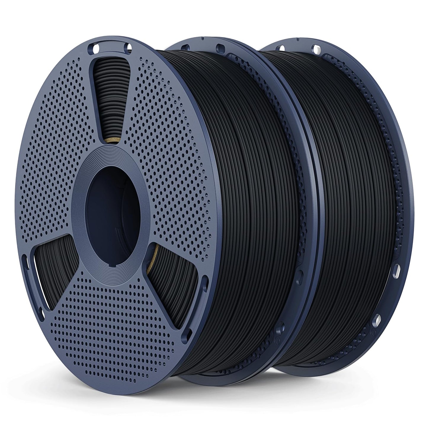 Matte PLA Filament 1.75mm, 2kg(4.4lbs) SUNLU 3D Printer Filament, Matte Surface Texture, No Clogging, Less Brittle, Black+Black