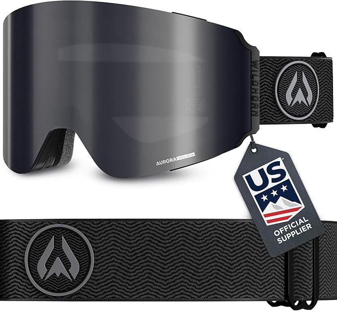Wildhorn Roca Pro Ski Goggles Men Women, Ultra wide FOV 185° snowboard goggles, Anti-Fog/Scratch 100% UV