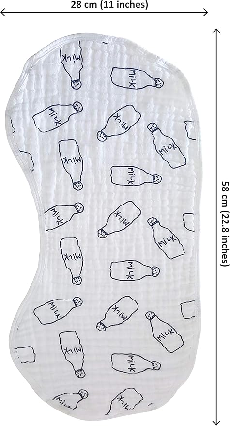 ShoppeWatch Muslin Burp Cloths Baby Burping Bibs 100% Natural Cotton 5-Pack Large 6 Layers Thick Soft Absorbent Cloth Spit Up Dribble Towels Rags for Newborns Baby Boy or Girl Unisex BB28