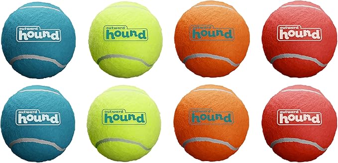 Outward Hound Squeaker Ballz – Squeaky Tiny Tennis Balls for Small Dogs Under 15 lbs, Fetch & Training, X-Small (1.5"), 8-...