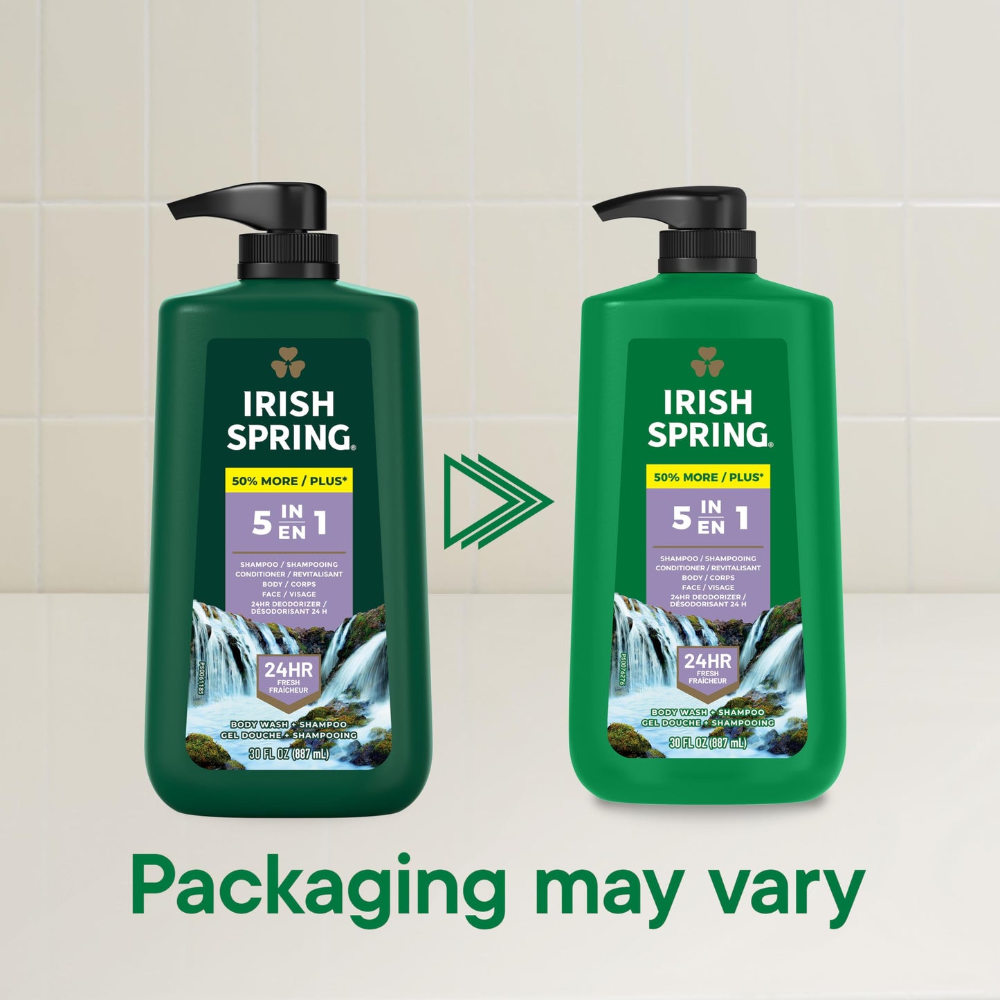 Irish Spring 5 in 1 Body Wash for Men, Men's Body Wash, Smell Fresh and Clean for 24 Hours, Conditions and Cleans Body, Face, an