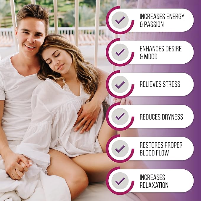 Female Libido Booster for Women - Increase Passion, Desire & Excitement - Relieve Stress, Reduce Dryness & Heighten Sensitivity, Hers Hornygoatweed Energy Supplement for Women in the Mood Enhancer