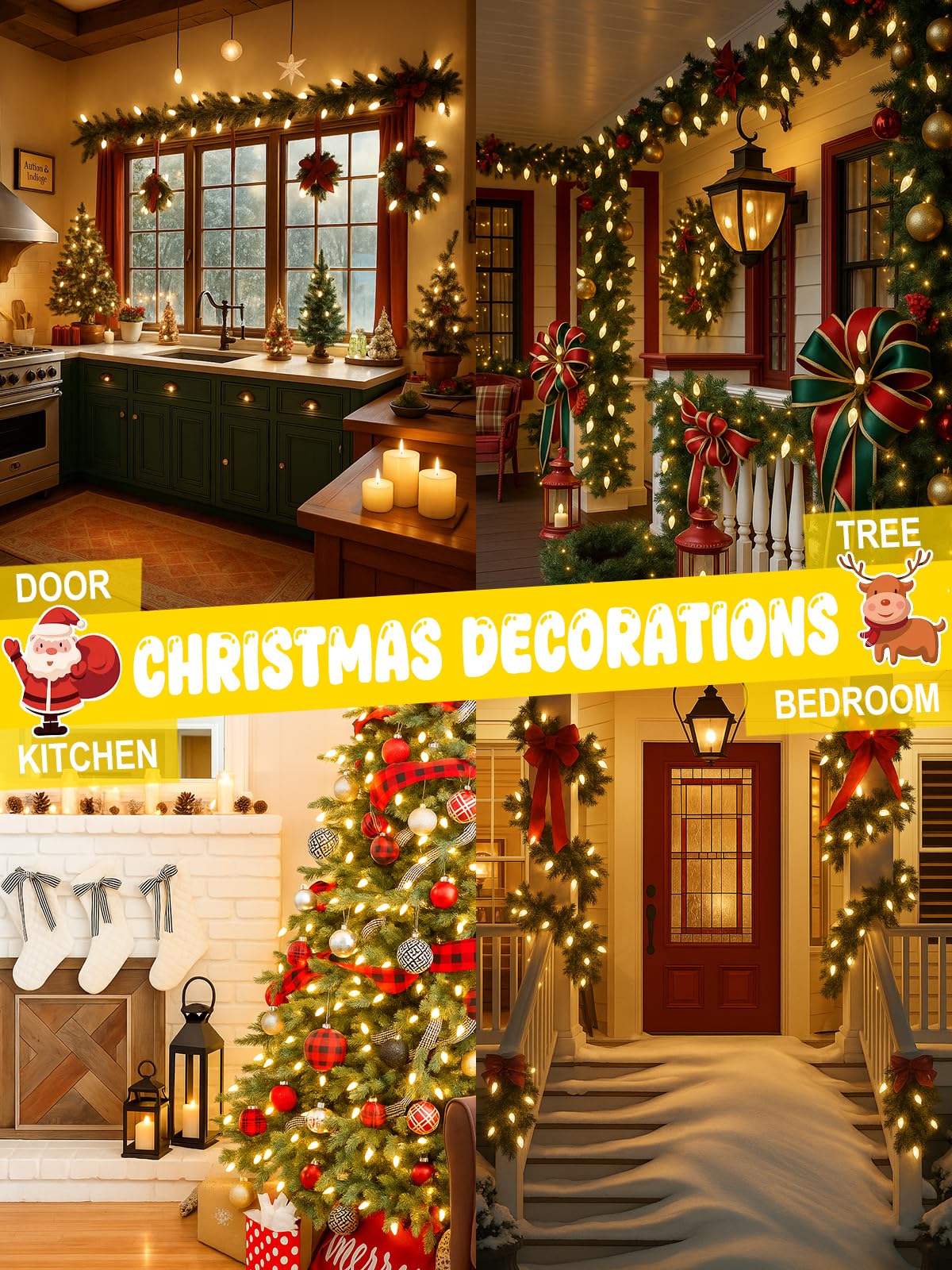 Upgraded 250 Led C6 Connectable Warm White Christmas String Lights  82Ft Waterproof Christmas Twinkle Light Outdoor  Plug In Fairy Lights Indoor With 13 Modes & Timer For Christmas Tree Decorations