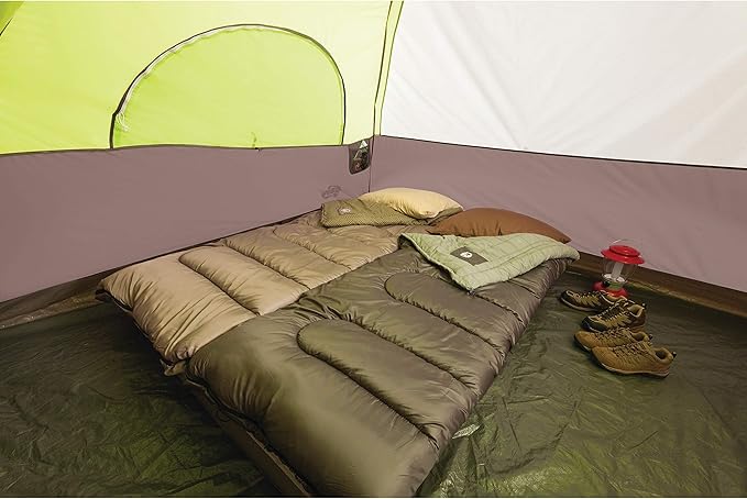 Coleman Steel Creek 6-Person Tent with Screened Porch & Integrated Rainfly, Weatherproof Tent with Screen Room Sets Up in Minutes, Fits Queen-Size Airbed