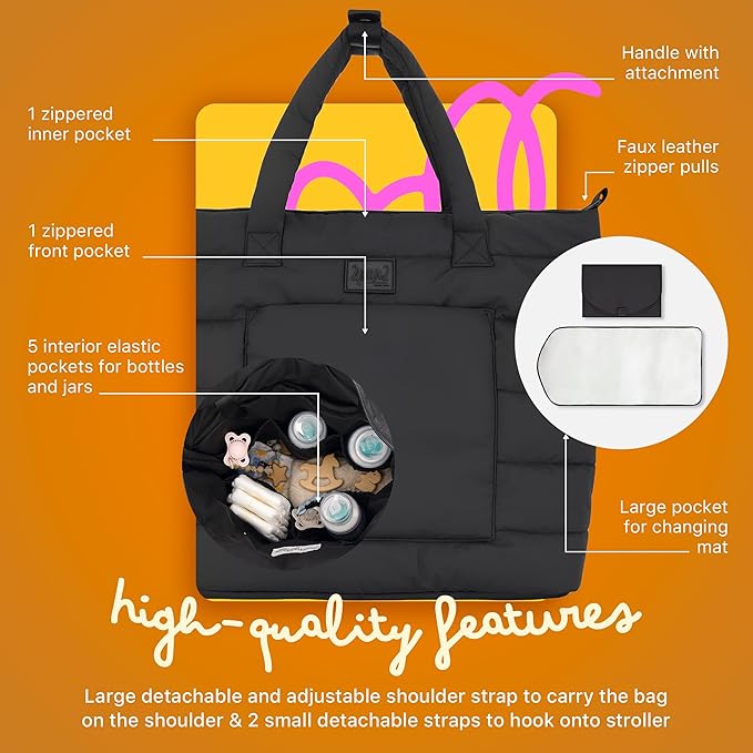 Deux par Deux Diaper Bag with Changing Mat - Adult Unisex - O/S/A