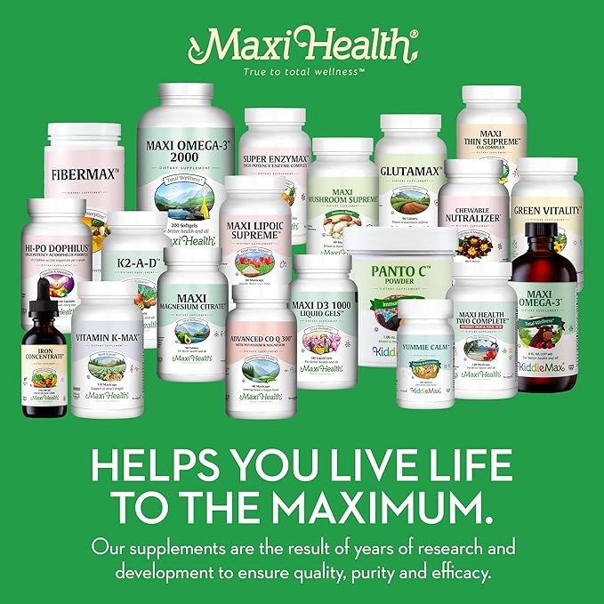 Maxi Health Women's Daily Multivitamin Biotin, Vitamins A B C D E, Calcium, Zinc, Lutein, Magnesium, Folate and More. Supports Gut Health for Women. Natural, Non-GMO, Gluten Free & Dairy Free Kosher