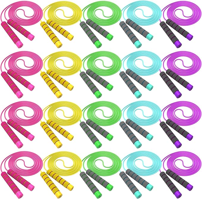 Jump Rope For Kids,Jump Rope Kids,Adjustable Soft Skipping Rope With Skin-Friendly Foam Handles For Boys,Girls,Women, Men,...