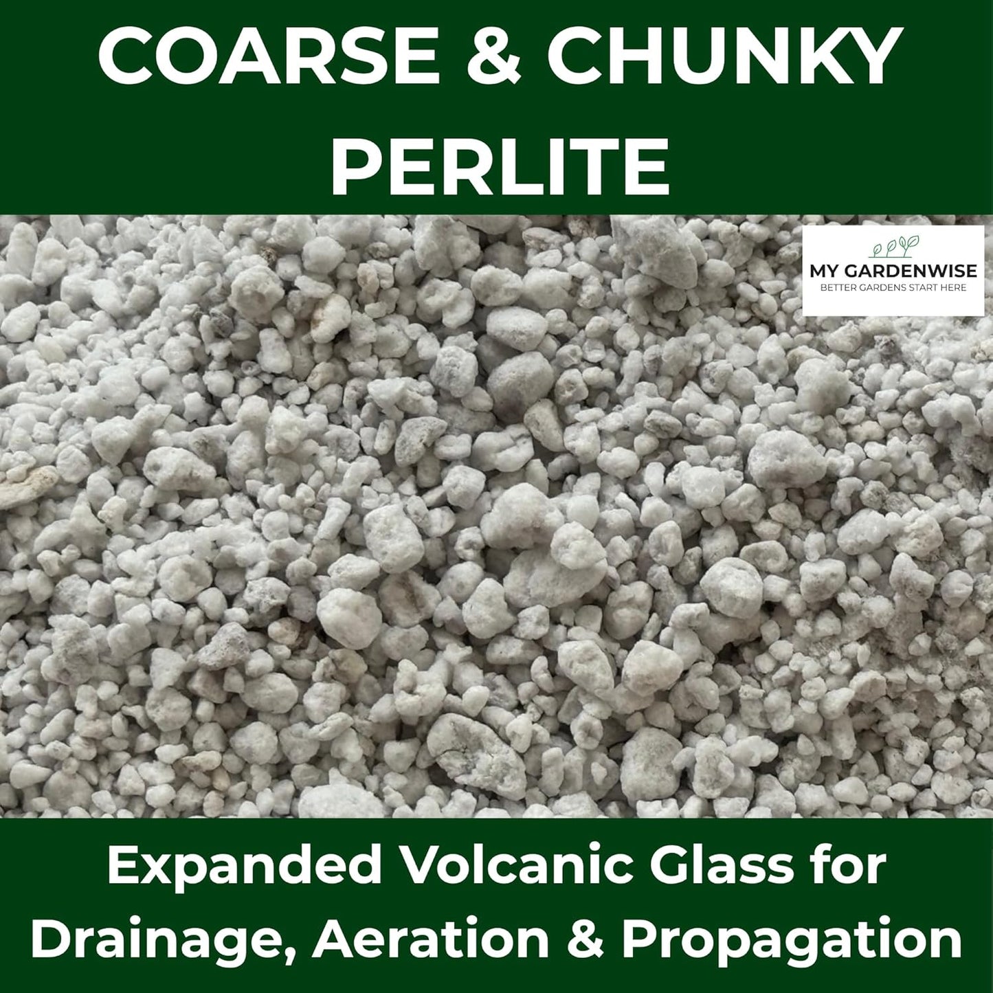 Perlite for Plants, Coarse and Chunky Horticultural Perlite, Organic Perlite for Gardening Indoor & Outdoor, Perlite Bulk Bag, Made in USA (20 quarts)