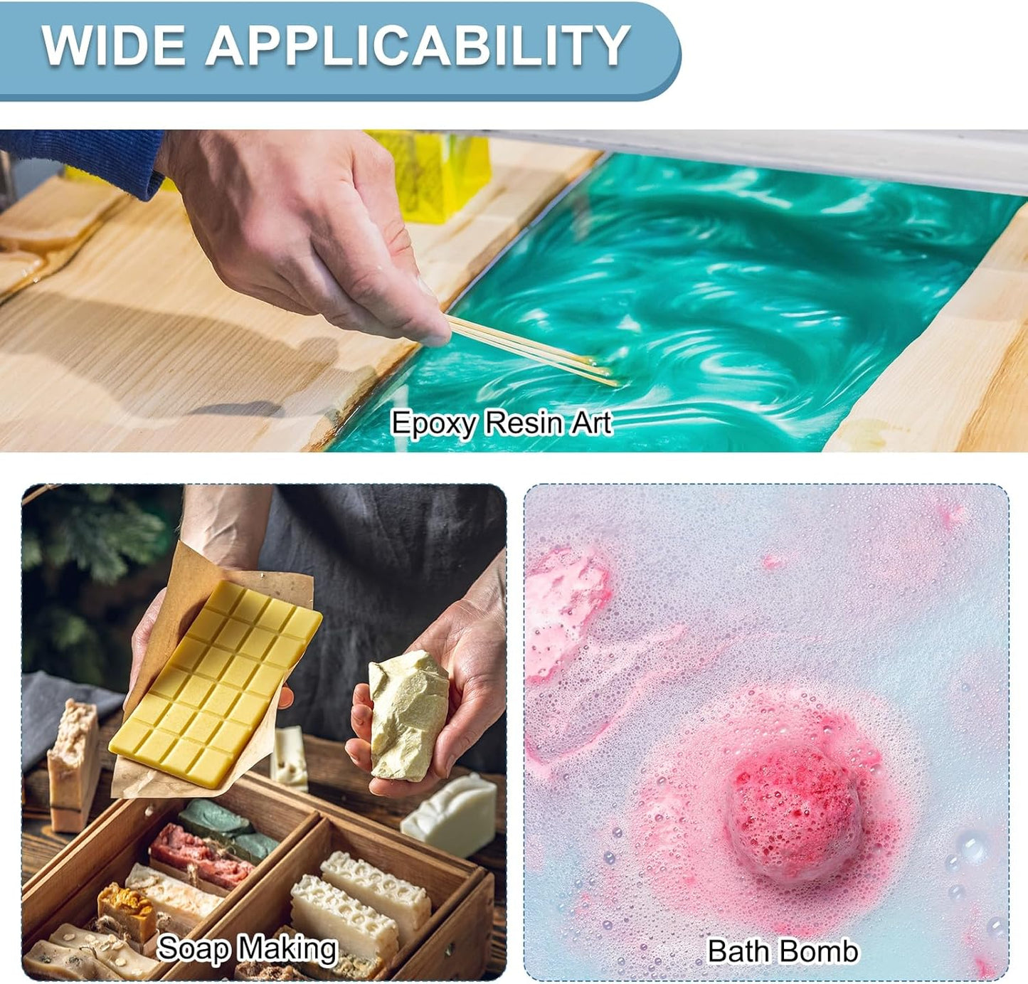 uxcell 10g/0.35oz Cosmetic Grade Mica Powder, 600 Mesh Mica Powder Natural Resin Epoxy Pigment Powders for Casting Resin, Candle Dye, DIY Nail Polish and Lip Gloss, Light Purple