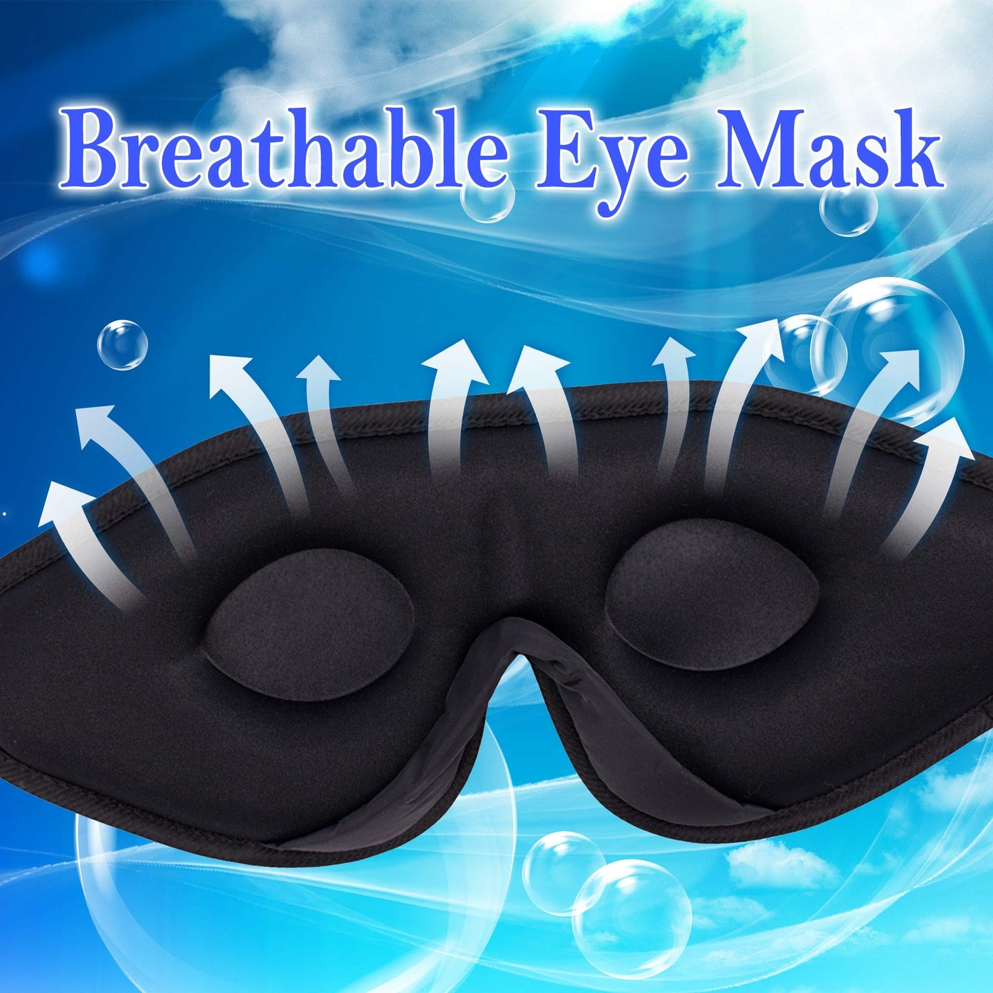 ASTRA VENA 3D Sleep Mask for Kids, Light Block Sleeping Blindfold Memory Foam Contoured Eye Mask for Sleep, Adjustable Strap Eye Cover and Travel Sleep Mask for Boys Girls, Black