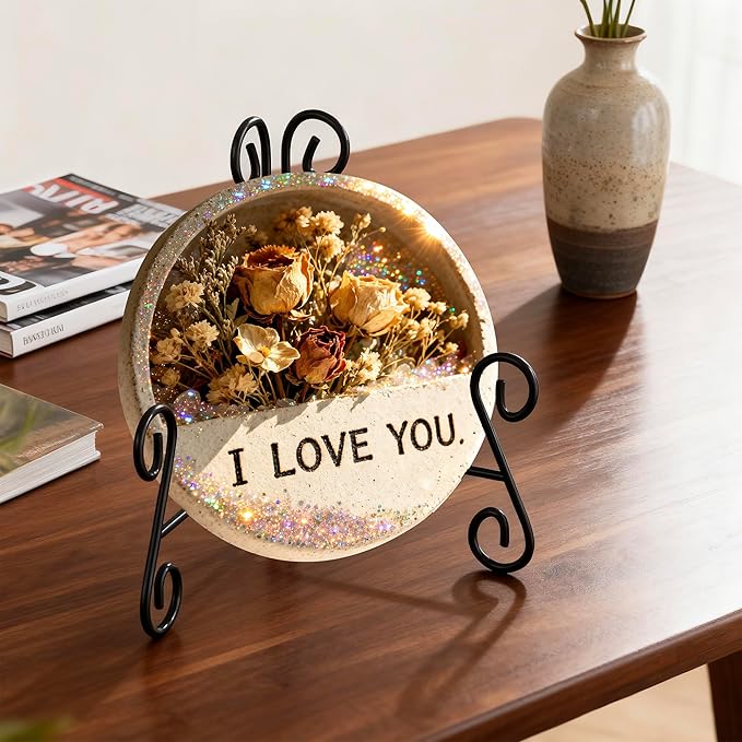 Plate Stand, 6 Inch Metal Plate Stands for Display 1 Pack, Black Iron Easel Stand Decorative Plate Holder for Picture Frame Photo Collectibles Book