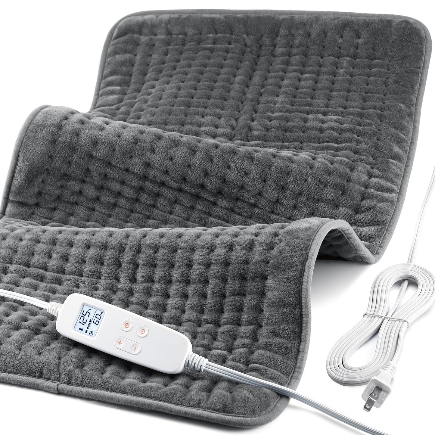 VAAGHANM Heating Pad: 33 x 17 inches Electric Heating Pad for Back - Extra Large Heat Pad for Shoulder/Neck/Knee/Arms - Upgraded 6 Timer & 6 Temperature Controller -Gift for Women