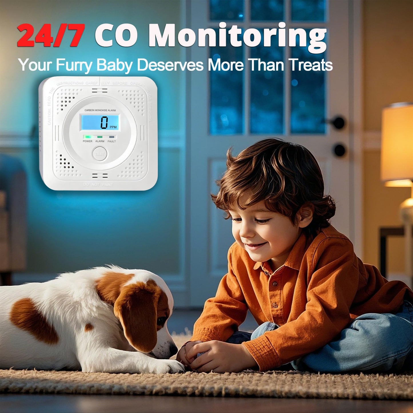 Carbon Monoxide detectors with LCD Constant Display, 85db Alarm & Low Power Design, Portable co Detector for Homes, rvs & Boats