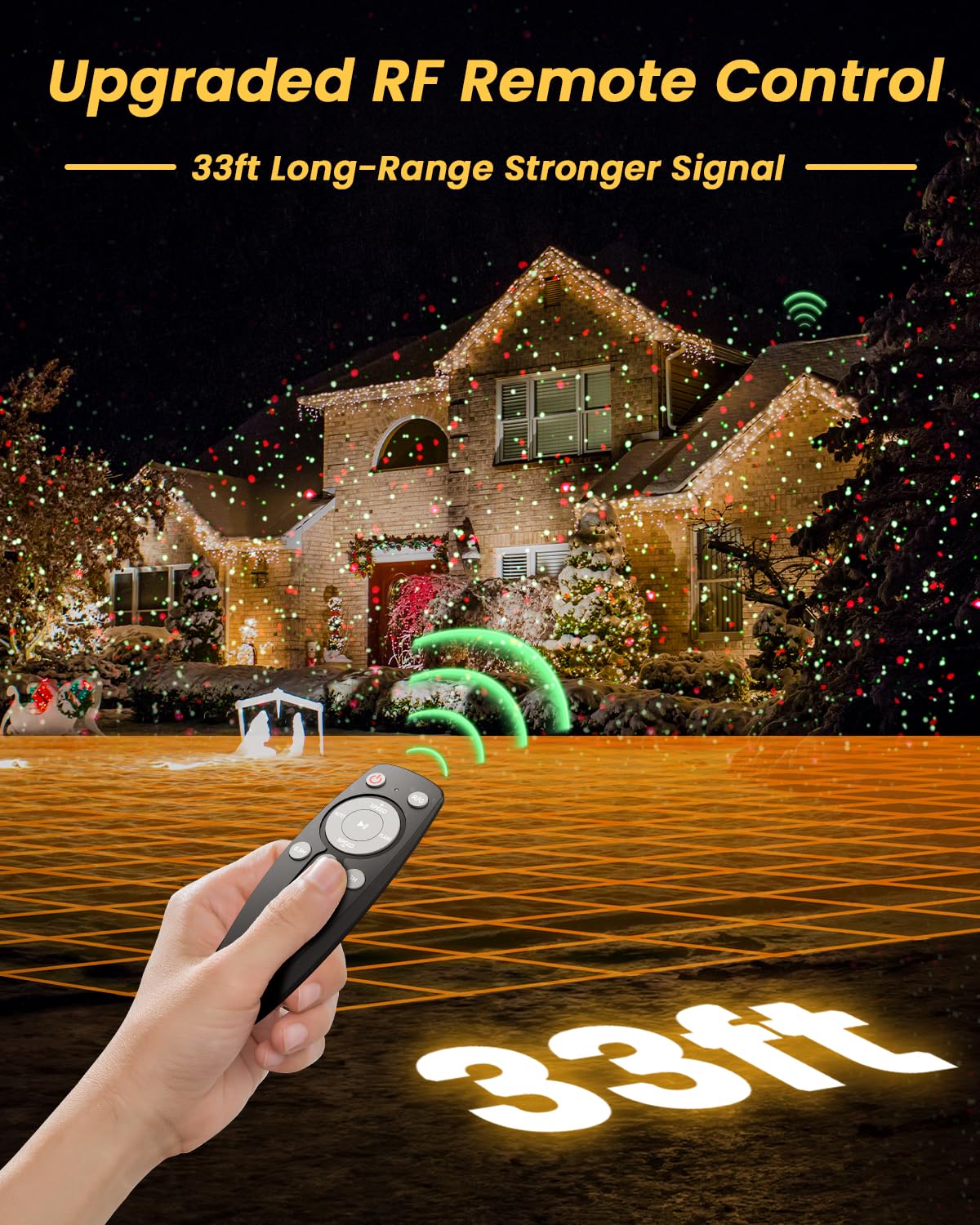 Enjoyedled Christmas Projector Lights Outdoor With Remote Control  Red And Green Galaxy Laser Light With Ip65 Waterproof  Home Decor For Wedding Garden Yard Holiday Party
