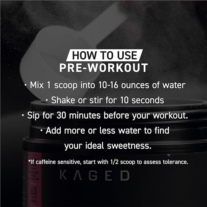 Kaged Original Pre Workout Powder Berry Blast Pre-Kaged Formulated with Creatine, Beta Alanine, Pure Caffeine 20 Servings