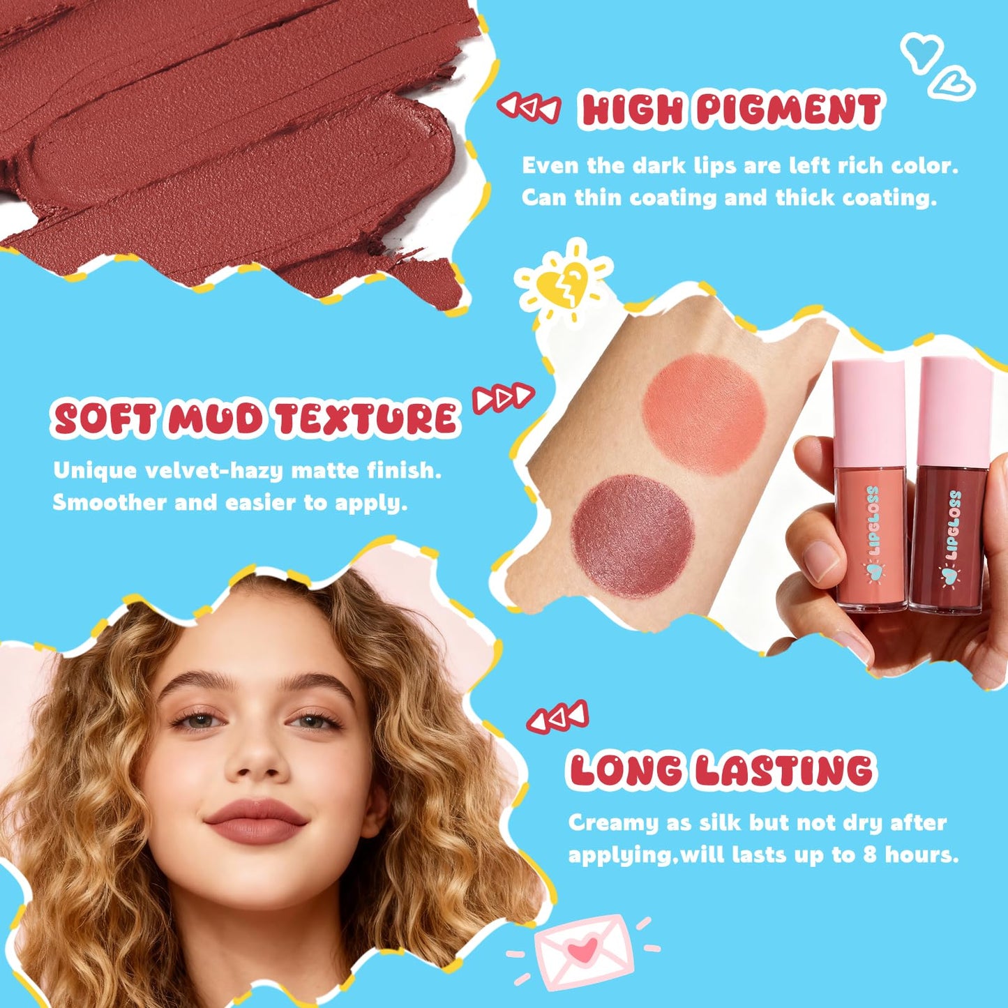 Color Nymph Makeup Sets For Teens Girls with Cutie Pie Handbag, All In One Girls Makeup Kits for Girl Women Full Kit Included Eyeshadow Blush Contour Highlighter Lipgloss Mascara Eyeliner and Mirror