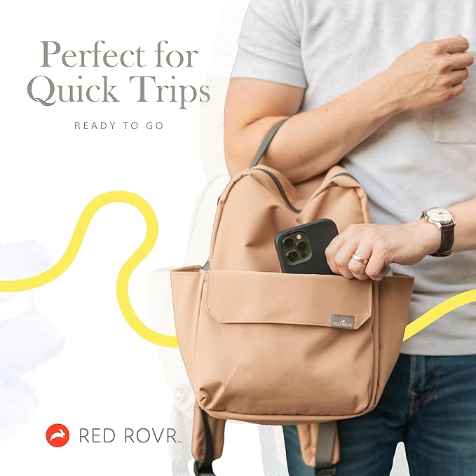 RED ROVR Mini Roo Lightweight Backpack | 6 pockets for everyday essentials (Navy)