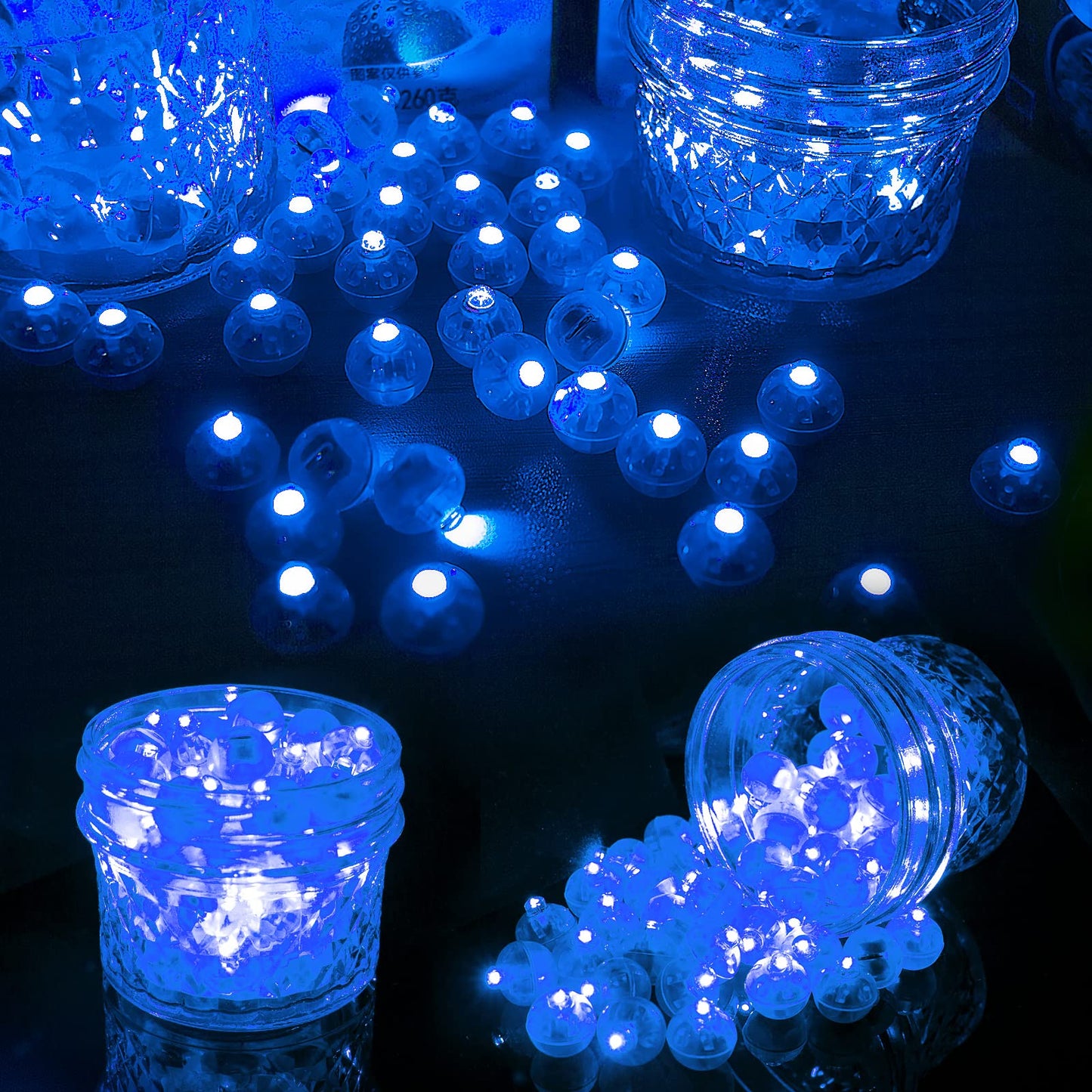 Aogist 100pcs Battery Powered Blue Balloon Lights, Waterproof Mini LED Lamps for Parties, Weddings, Festivals, Model 2