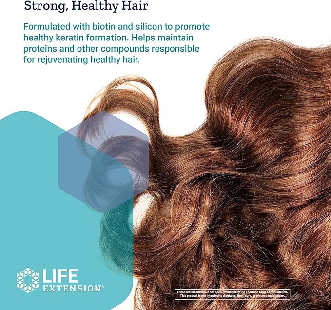 Life Extension Hair, Skin & Nails Collagen Plus Formula with Multivitamin - 120 Count & 60 Tablets