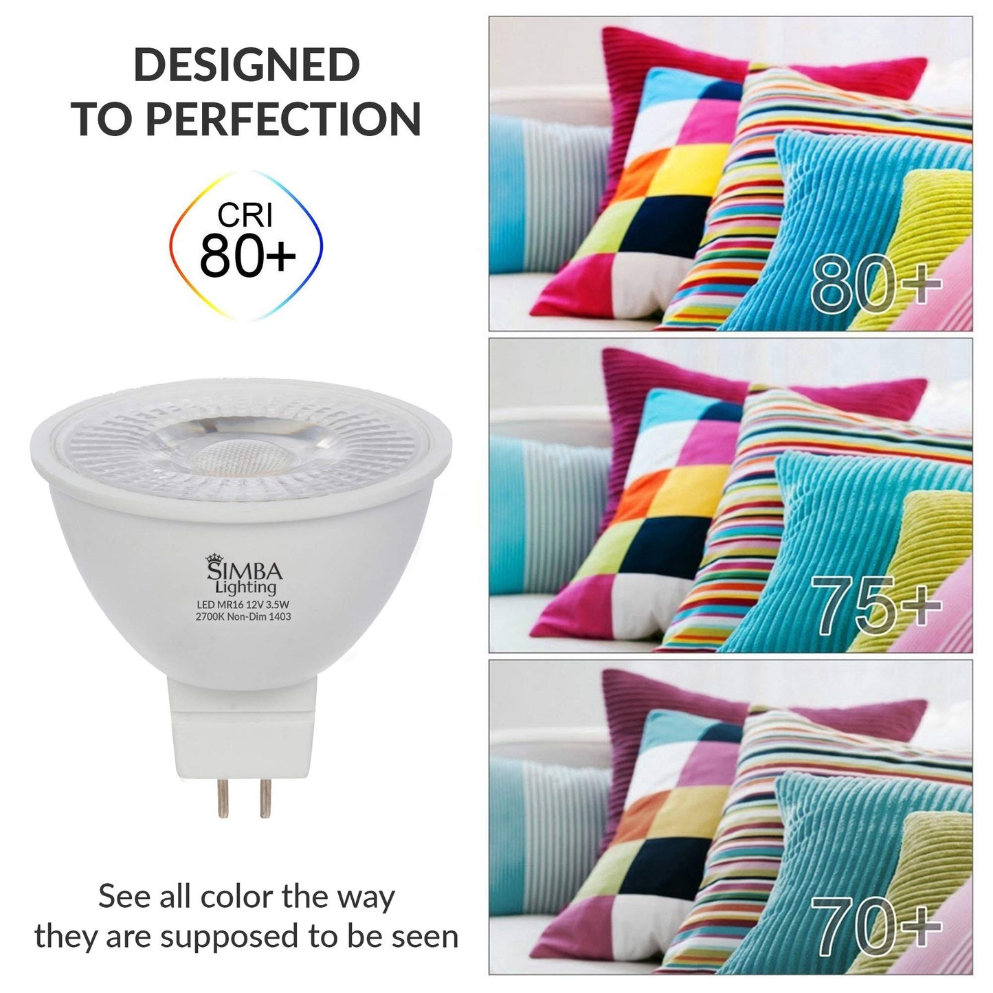 Simba Lighting Led Mr16 3.5W 12V Light Bulb (10 Pack) 20W Halogen Spotlight Replacement For Landscape  Accent  Track Lights  Desk Lamps  Bab C  Gu5.3 Bipin Base  2700K Warm White  Not Dimmable