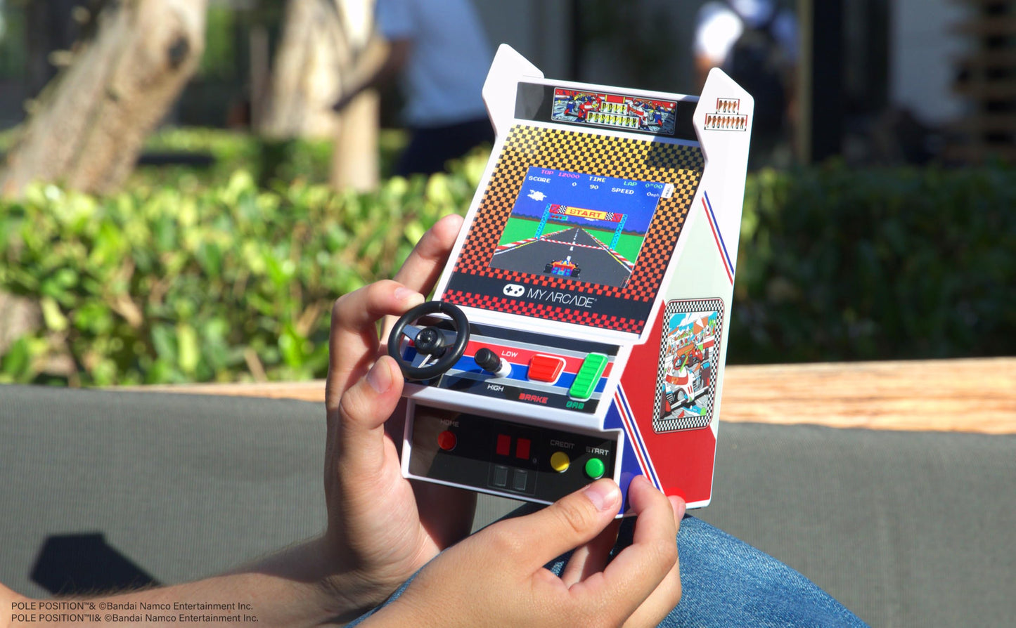 My Arcade Pole Position Racing Player: Retro Mini Arcade Game Console with 2 Games, Real Racing Controls, Gifts for Adults,Full Color Screen