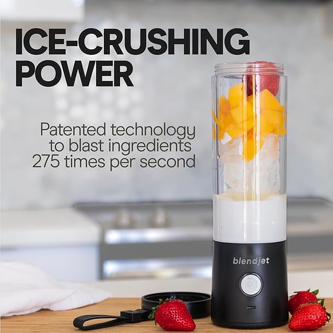BlendJet 2 Portable Blender for Smoothies & Shakes - BlendJet Cordless Personal & Small Blender, USB-C Rechargeable & Self Cleaning - (Geode, 20 oz.)