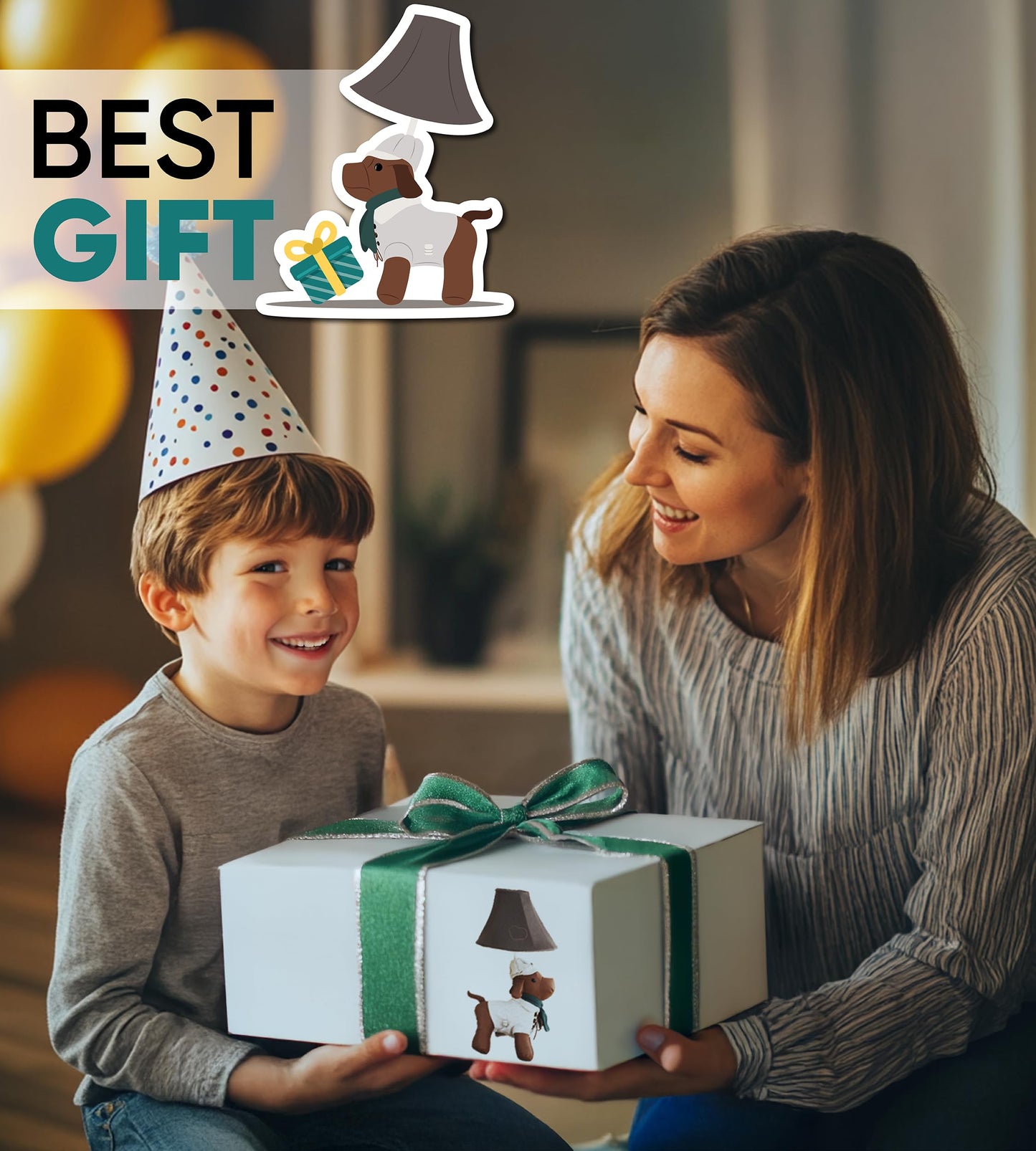 Dog Kids Lamp For Boys Bedroom - 20  Animal Lamp For Kids Room - Cute Christmas Gifts  Birthday Gifts For All Ages: Toddler Girls  Children  Grandkids 3 4 5 And Up Years Old  Sister Brother  Sibling