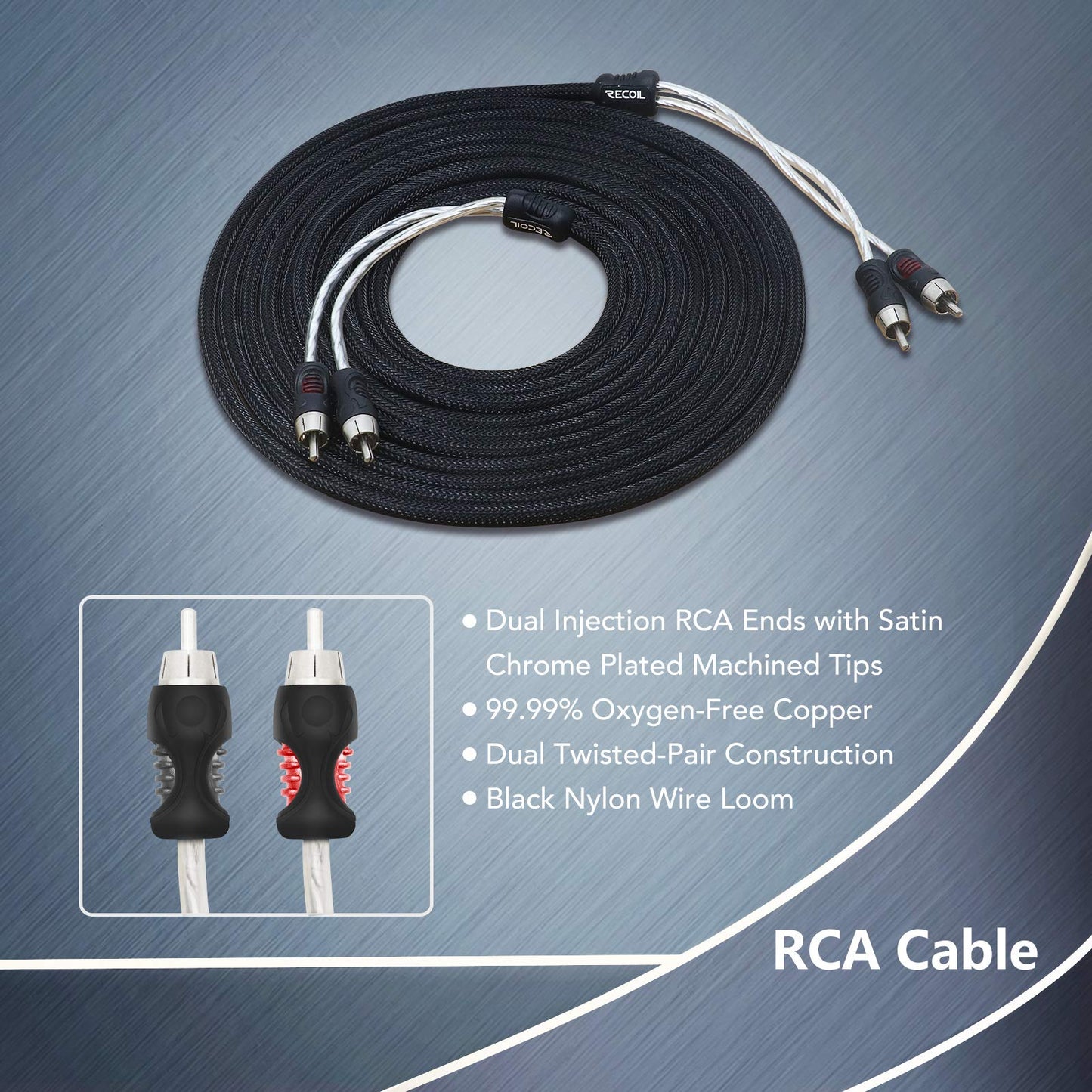 Recoil Pck4 True 4 Gauge 99.99% Oxygen Free Copper Complete Amplifier Wiring Kits