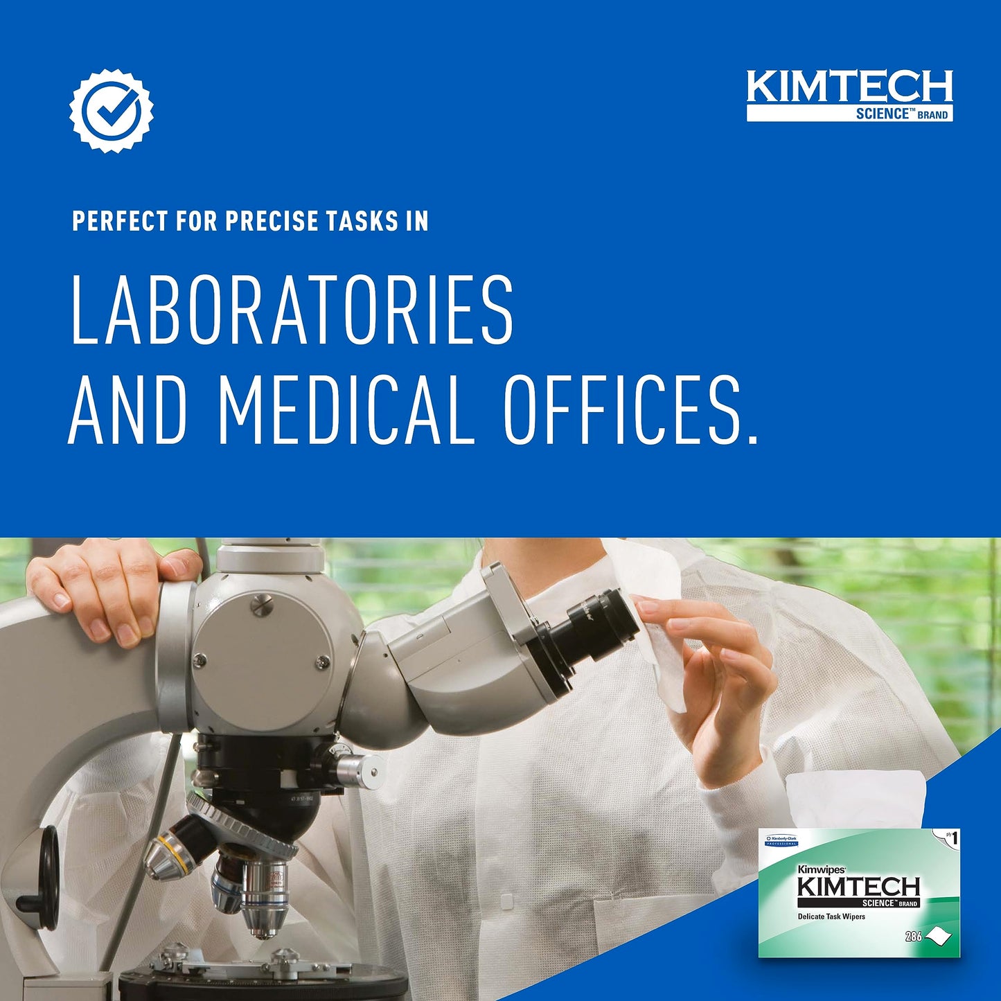 Kimtech Science Kimwipes Delicate Task Wipes (34155), Pop-Up Box, White (60 Boxes of 286 Sheets, 17,160 Sheet Total)