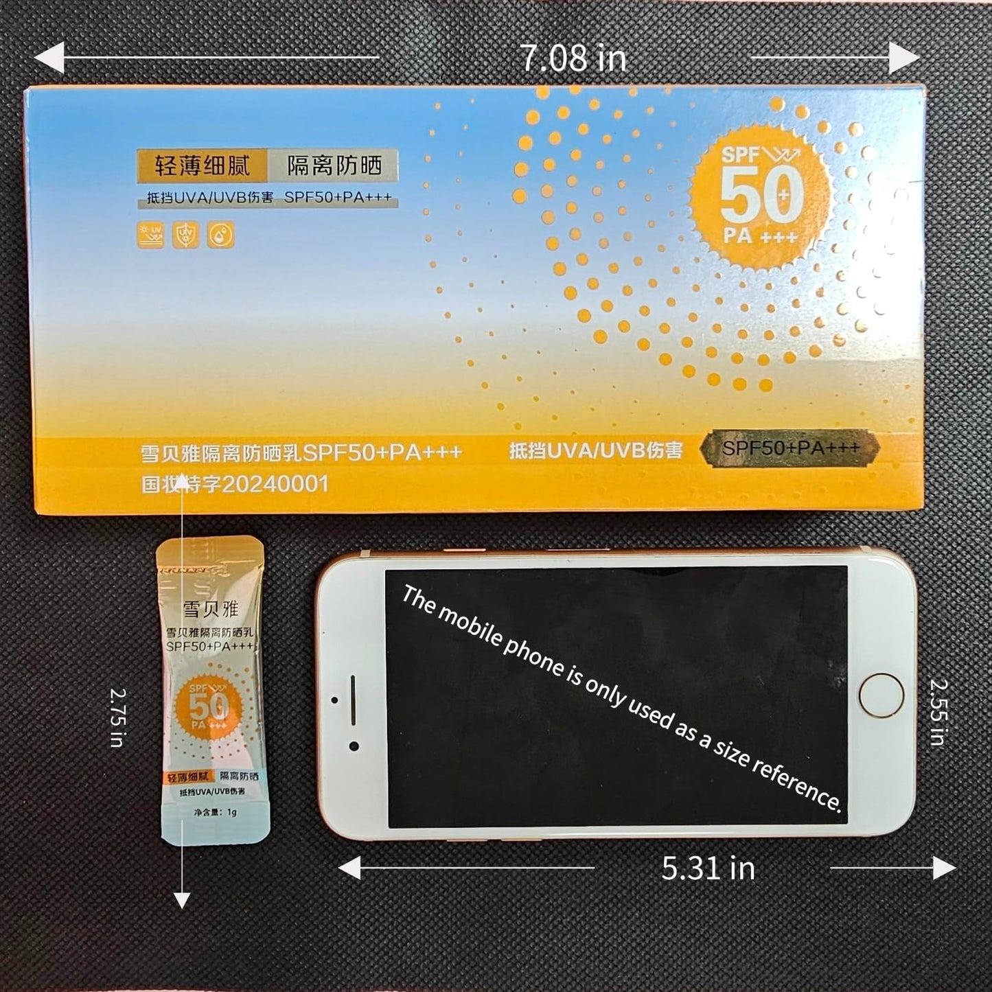 50PCS Mini Sunscreen SPF50+ PA+++ - Travel Size Sunscreen Bulk for Face & Body, Lightweight & Non-Greasy, Water-Resistant, Perfe