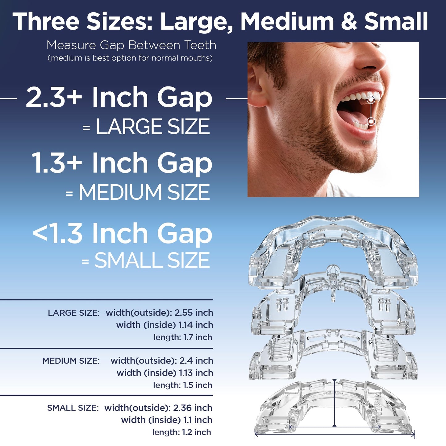 Itus Mouthguardz: SilentZPro 2.0 - USA Designed & FDA-Cleared Anti Snore Mouthpiece - Fully Adjustable Anti Snore Mouth Guard - Professional Patented Anti Snore Device, Small