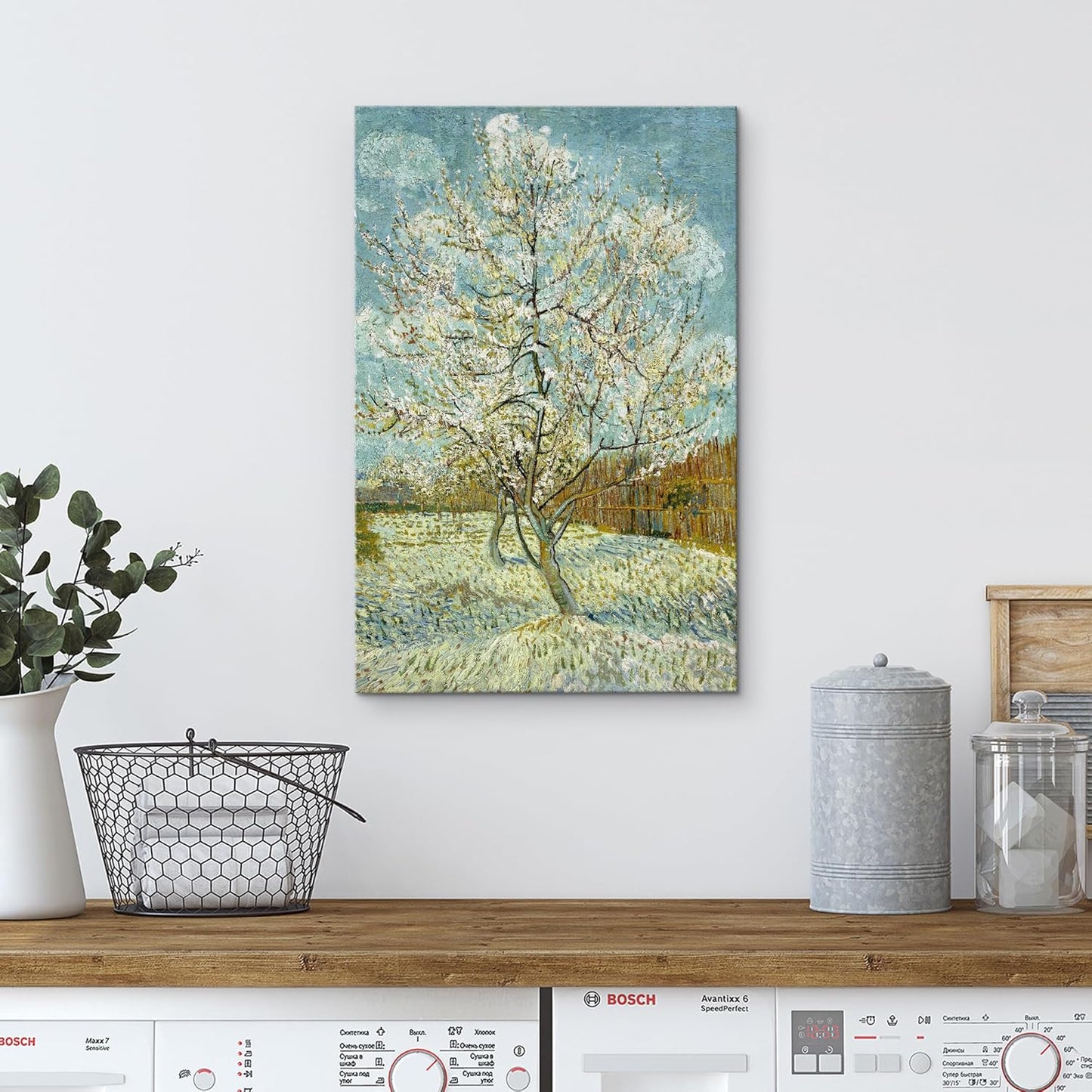 wall26 The Pink Peach Tree by Vincent Van Gogh - Canvas Print Wall Art Famous Oil Painting Reproduction - 24" x 36"