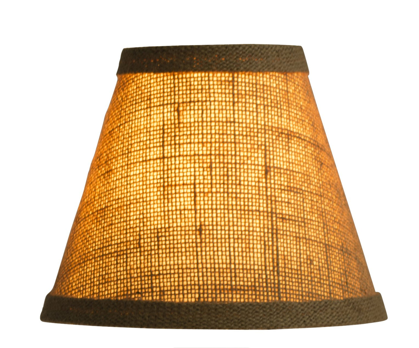 Urbanest Chandelier Lamp Shade, Hardback Burlap, Clip On, 6 Inch, Set of 5
