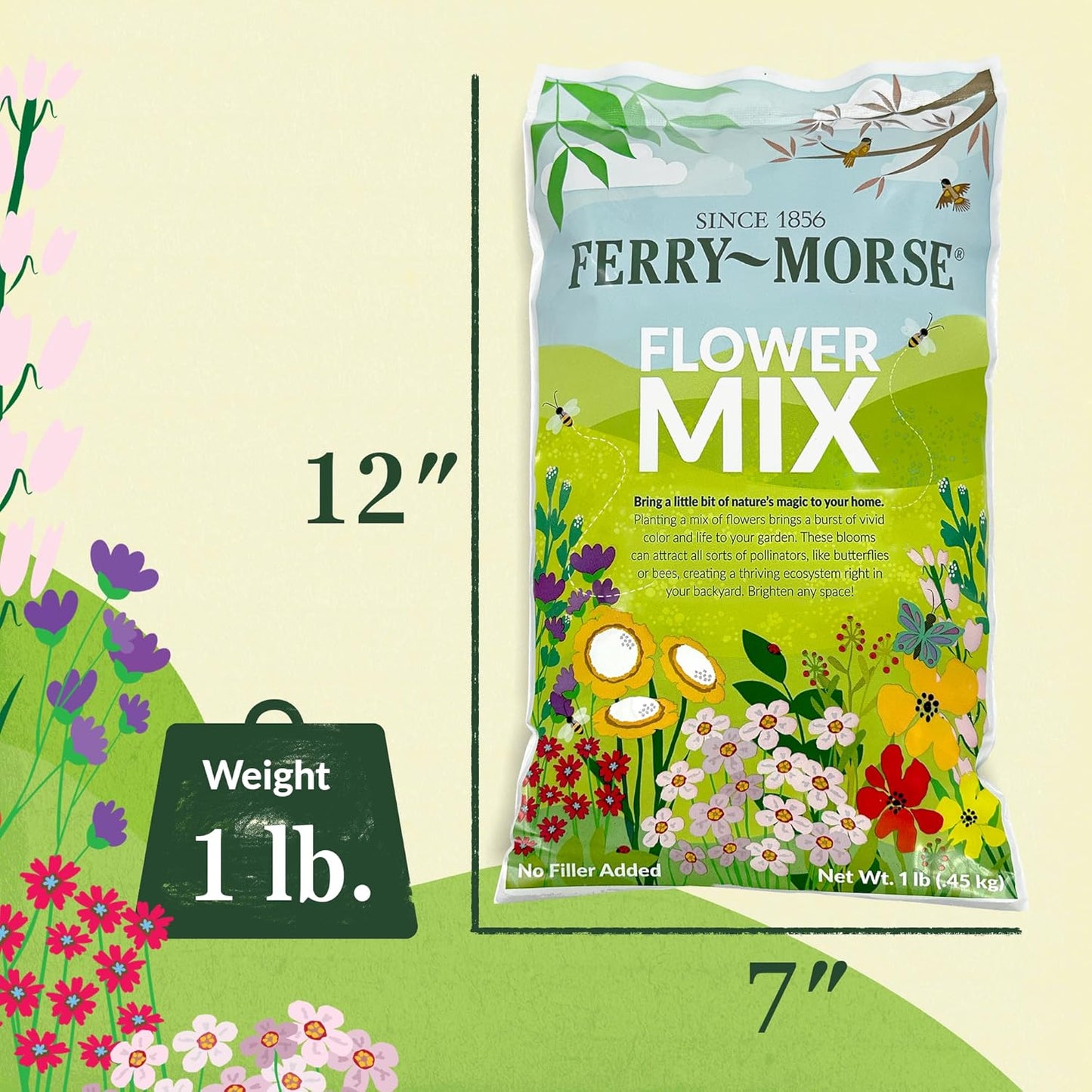 Ferry-Morse White Mix Bulk Flower Seeds, 1lb