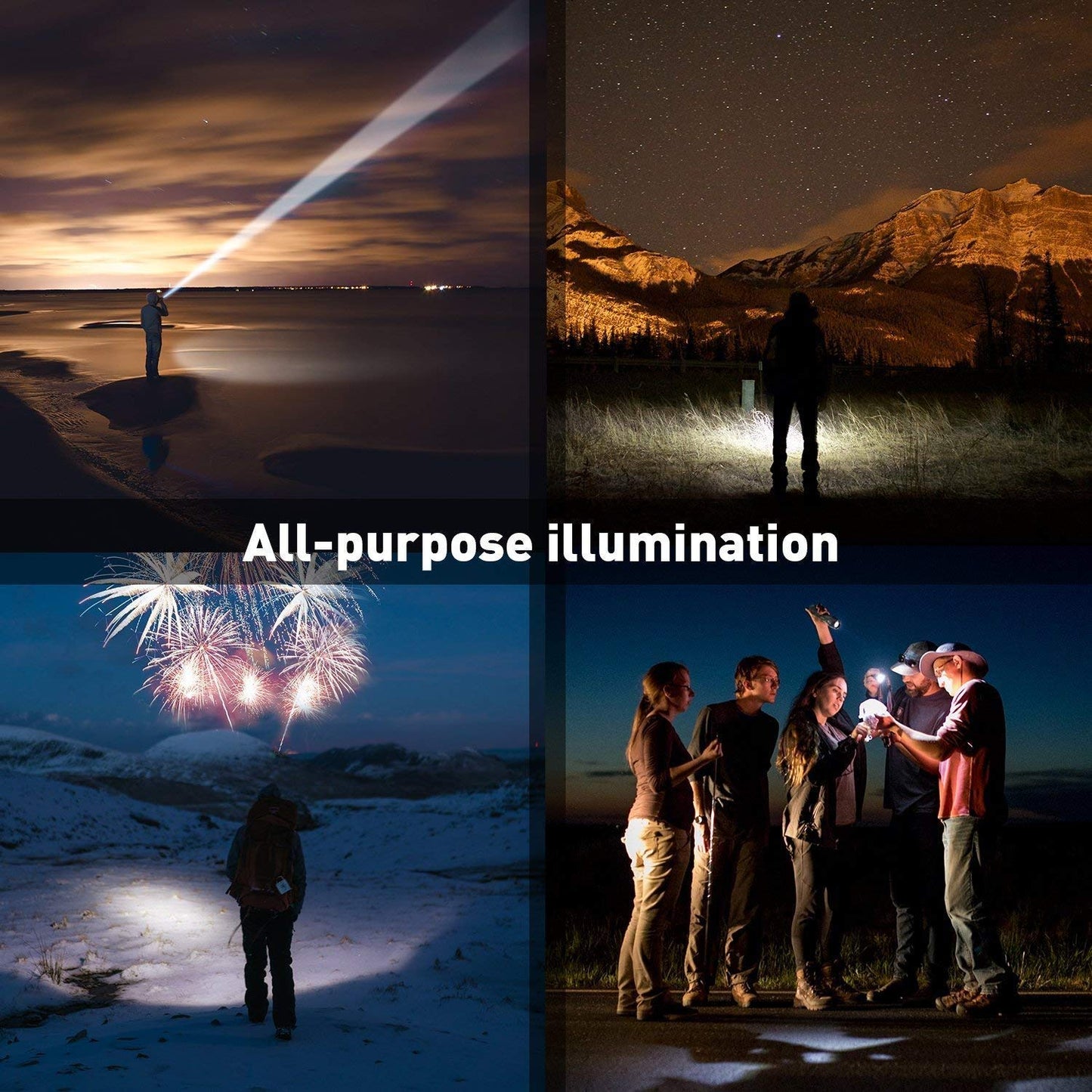 Modoao 3 Pack Led Flashlights - Super Bright, Zoomable, 5 Modes, White, Model B07J4Xfm31, Ideal For Camping, Hiking, Dog Walking