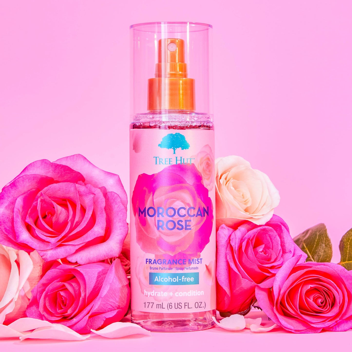 Tree Hut Moroccan Rose Fragrance Mist, Refreshing Body Spray with Light Floral Scent for Women, Layer with Favorite Scents, Holiday Gift & Stocking Stuffer, 6 fl oz