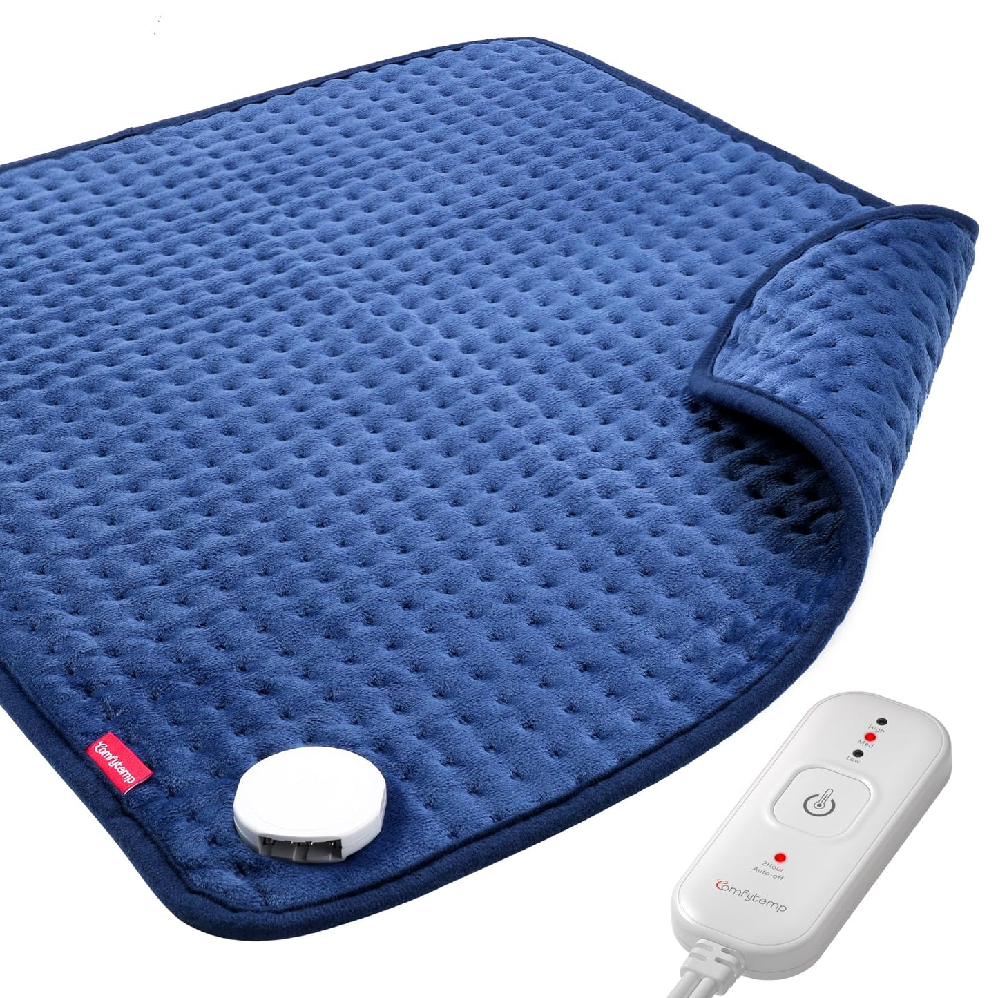 Comfytemp Ultra-Wide Heating Pad for Back & Cramps, Mothers Day & Birthday Gifts for Women Mom, Electric Heat Pad for Neck & Shoulder, Auto Shut Off, Machine Washable, 20×24"