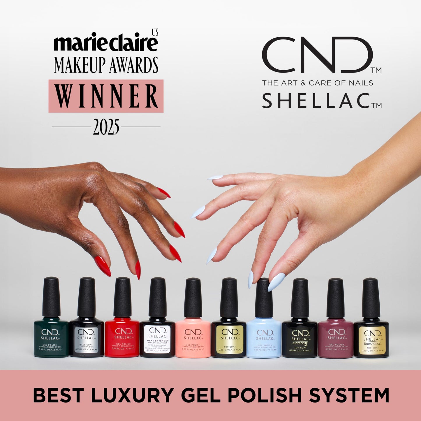 CND Shellac Gel Nail Polish, Long-lasting NailPaint Color with Curve-hugging Brush, Metallic Polish, 0.25 fl oz