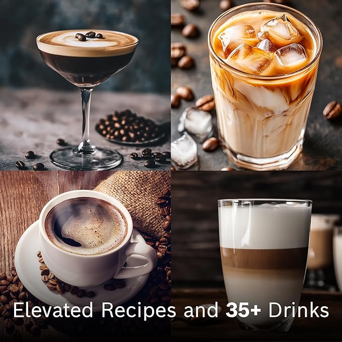 Bosch 800 Series Fully Automatic Espresso and Coffee Machine – 35 Drinks, Cold Brew, Double Cup, Milk Hose, Ceramic Grinder, Smart Features, in Black TPU60309