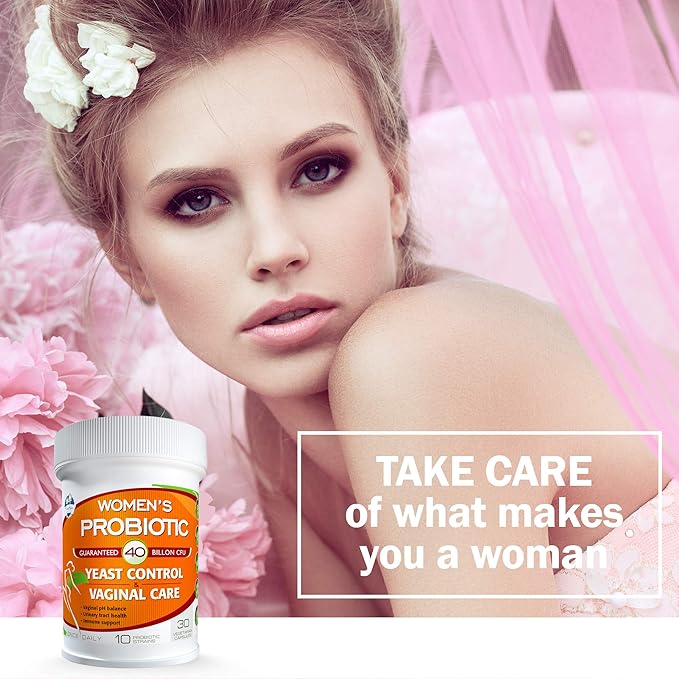 Probiotics for Women, 40 Billion CFU, 10 Strains for Yeast Control, Vaginal and Urinary Tract Health, Non Refrigerated Daily Probiotic Supplement