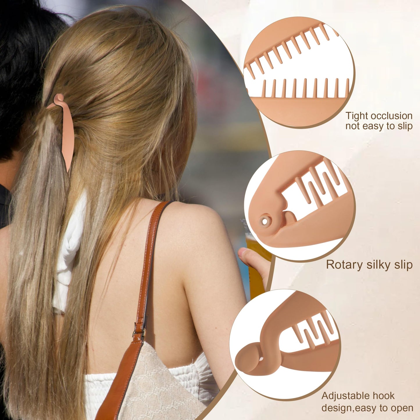 Gift4U Banana Hair Clip, 4 PCS Large Banana Clips for Women, Flexible Hair Clips for Thick Hair, Classic Hair Comb for Any Occas
