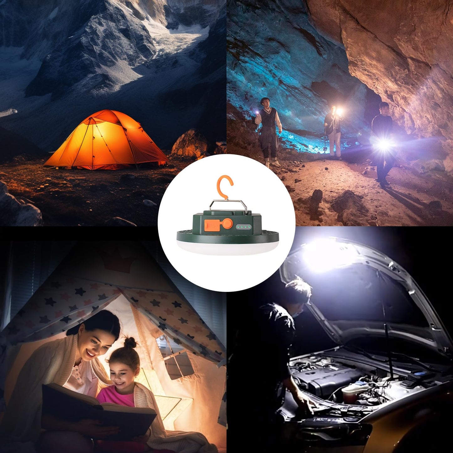 10000Mah Rechargeable Tent Light 3 Lighting Modes  4000Lm Led Portable Camping Lantern  Ipx5 Waterproof  30W Hanging Tent Light With Magnet  For Emergency & Gift