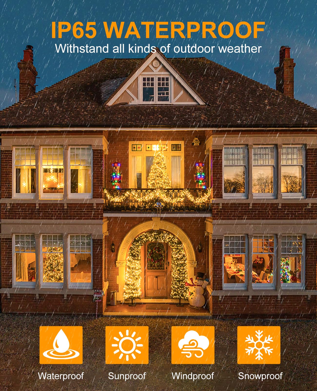 Xmasbokeh 157Ft 480 Led Christmas Lights Outdoor  Christmas Tree Lights Waterproof  8 Modes Plug In Fairy String Light For Indoor Party Xmas Tree Garden Patio Decorations  Warm White