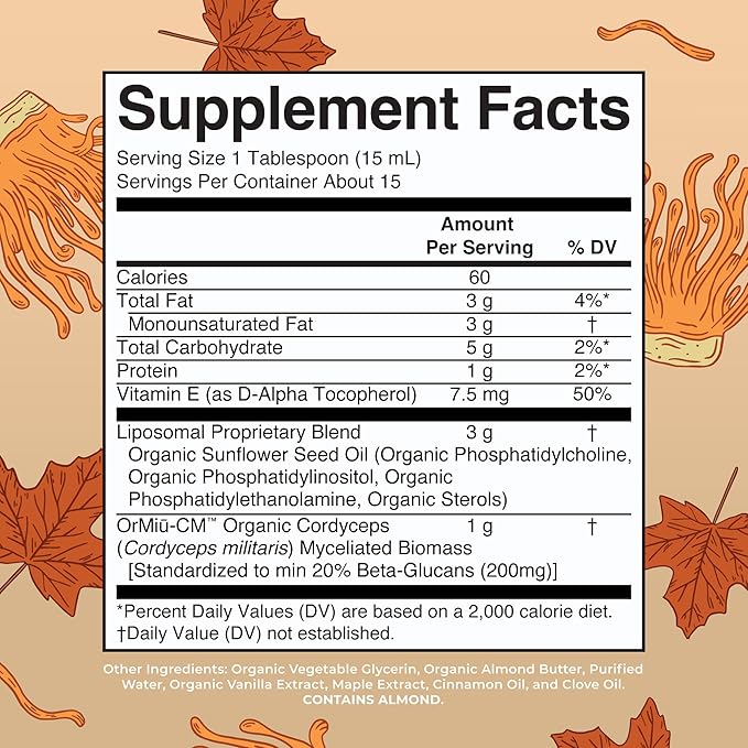MaryRuth Organics Cordyceps Liposomal (Maple Spice) & Vitamin C (Citrus & Vanilla) | Clean Label Project Verified® | Vitamins for Immunity, Skin, & Overall Health | Vegan, Non-GMO, Gluten-Free