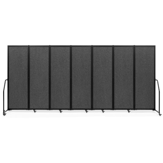 Artigwall Foldable Privacy Screens Rolling Room Partition with arms Versatile Freestanding Dividers for Hospitals Clinics Nursing Homes Offices 7 Panel, Dark Gray