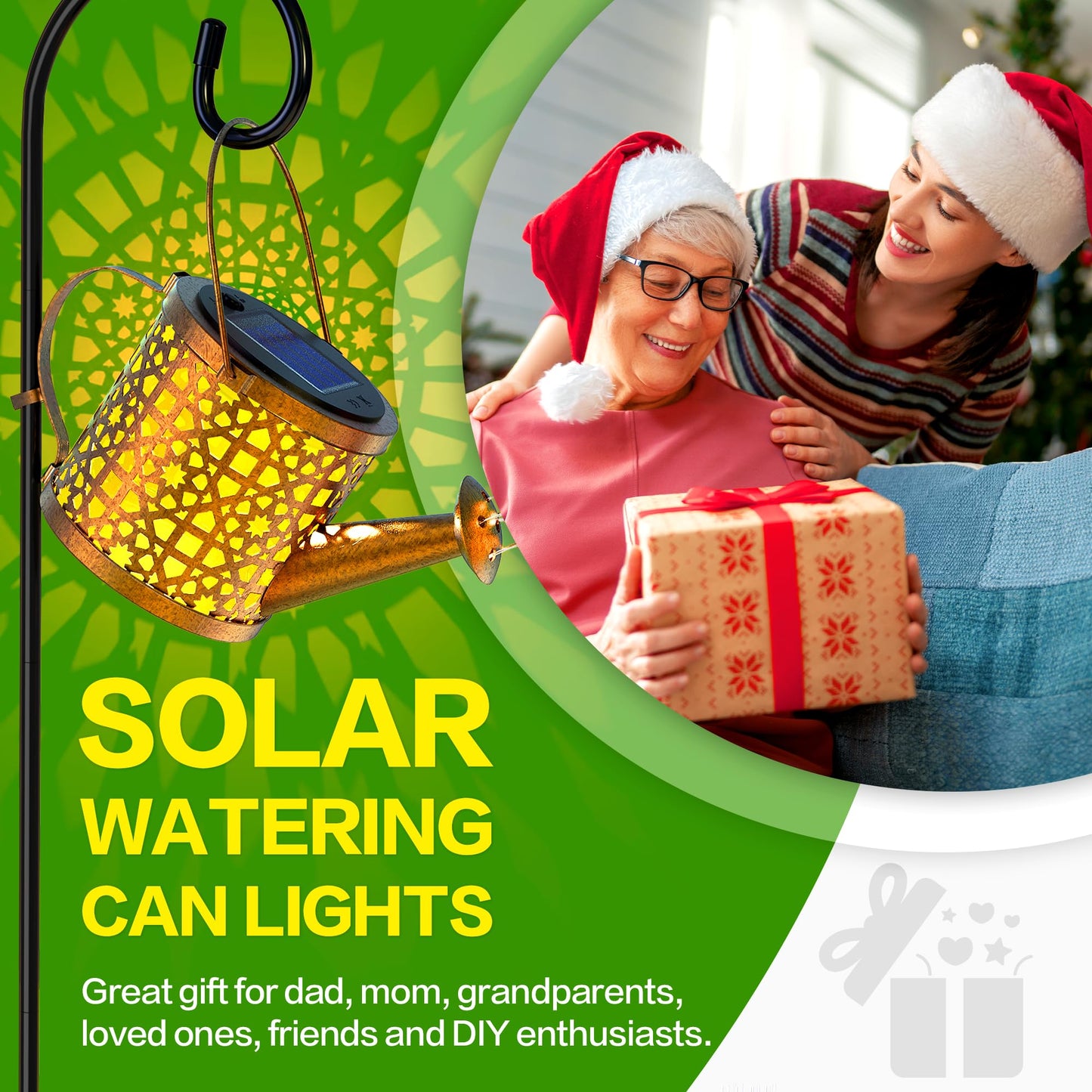 Solar Watering Can Lights Waterproof  Solar Lights Outdoor Decorative Garden Decor Metal Hanging Lights For Outside Patio Pathway Yard  Christmas Birthday Gardening Gifts