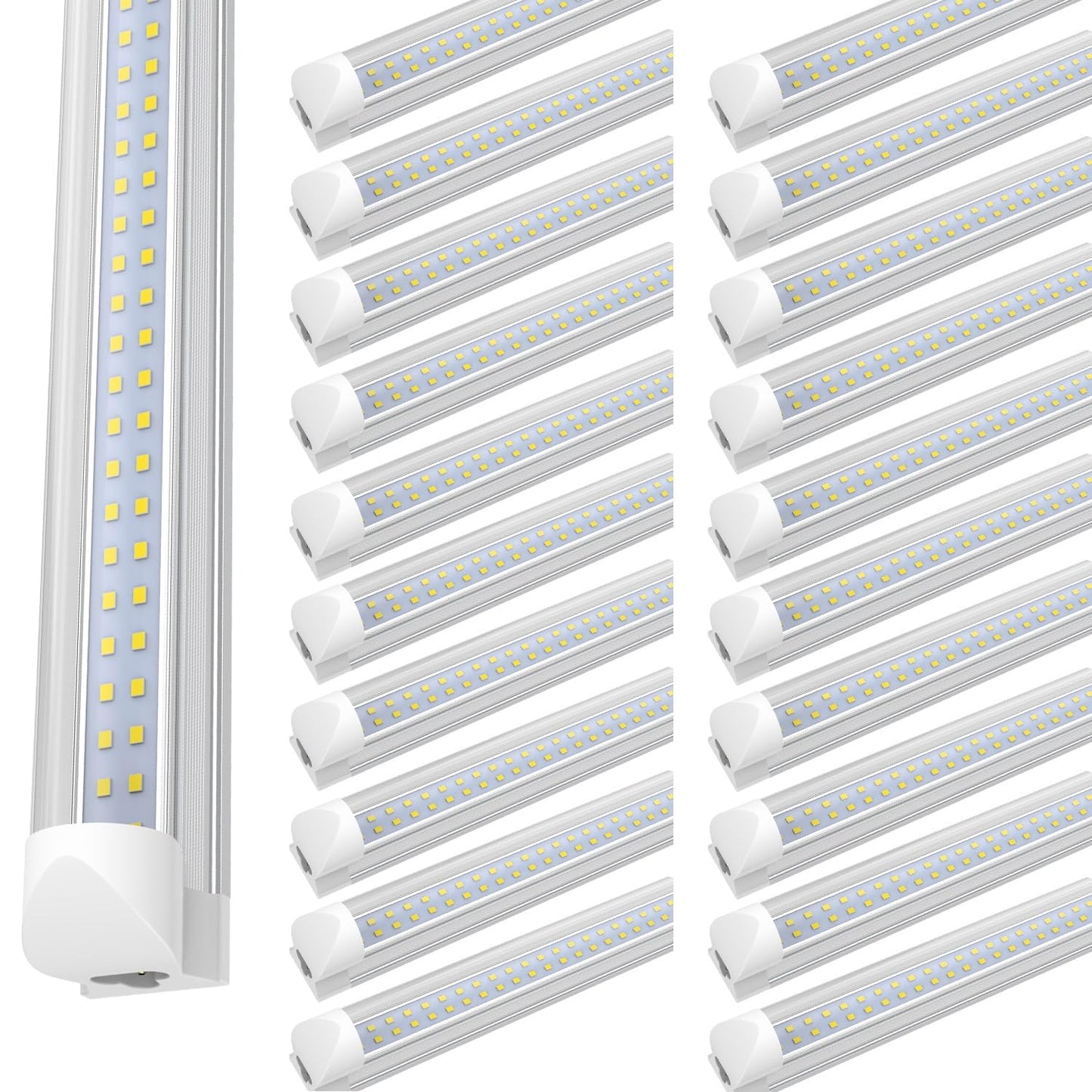 SHOPLED 8FT LED Shop Light, 95W 12350LM, 5000K Daylight, V Shape, 10 Pack