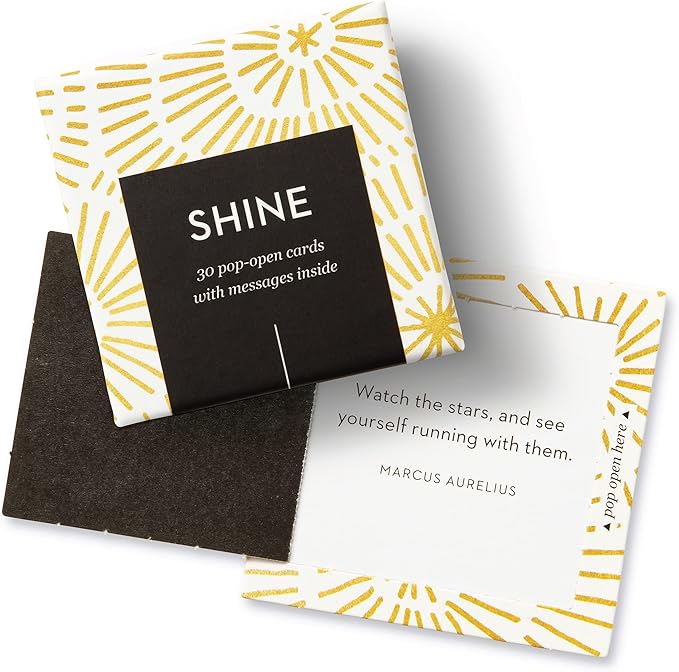 Compendium ThoughtFulls Pop-Open Cards — 4-Pack of Believe, Shine, Holiday Cheer, Merry Christmas — 120 Pop-Open Cards, Each with a Different Message Inside